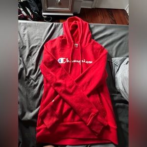 red cotton hoodie